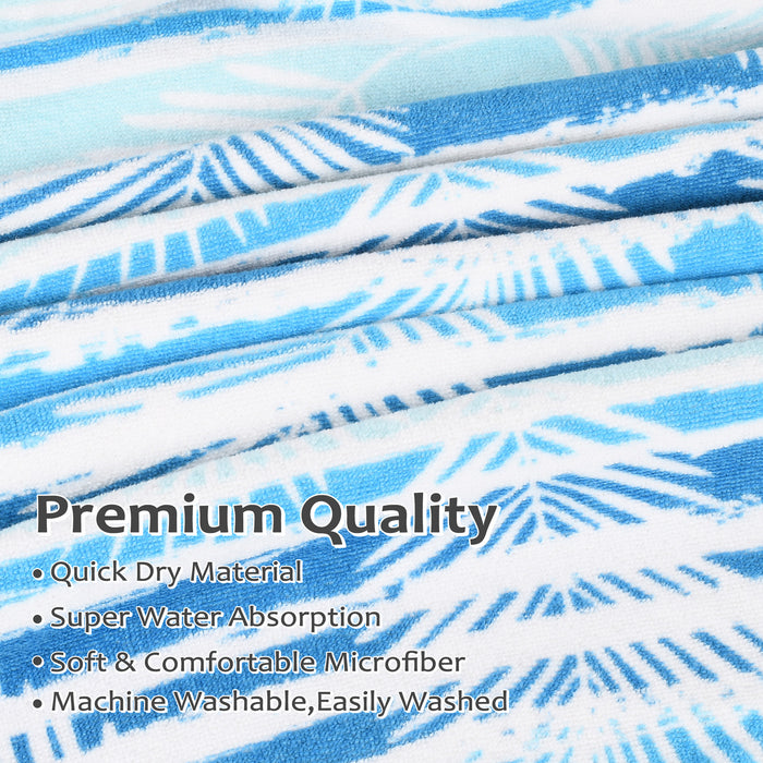 Fun Printed Microfiber  Surf Poncho Changing Towel Robe