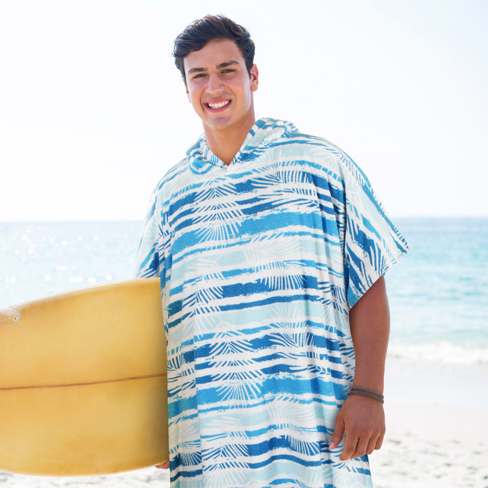 Fun Printed Microfiber  Surf Poncho Changing Towel Robe