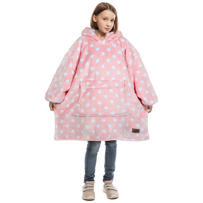 Kid Playful Patterns Sherpa Oversize Hoodie Blanket
