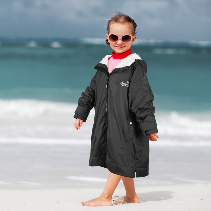 Kids Lightweight Waterproof Sherpa Lined Swim Parka