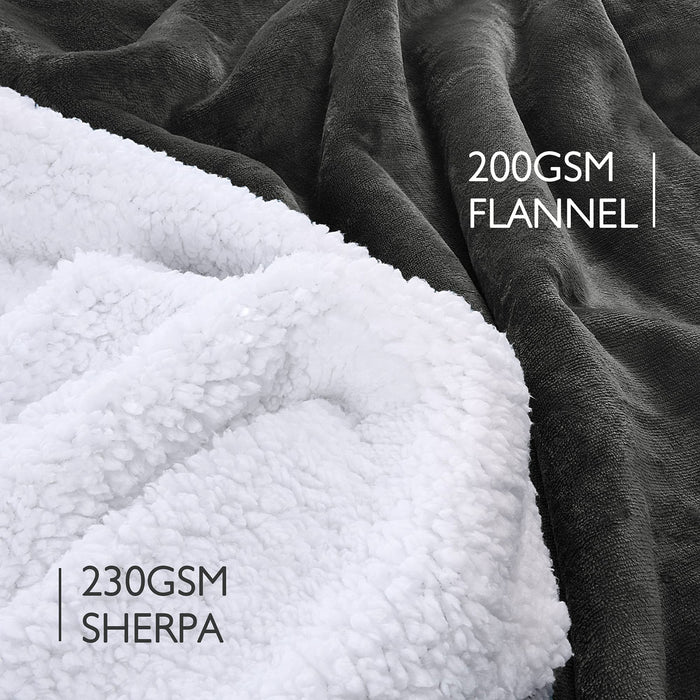 2 Pack Classic Sherpa Oversize Hoodie Blanket