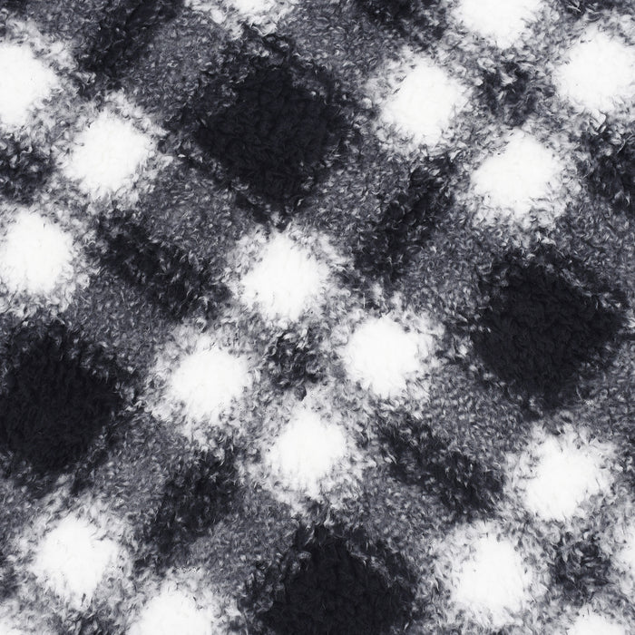 Plaid Sherpa Wearable Blanket Cape With Hood