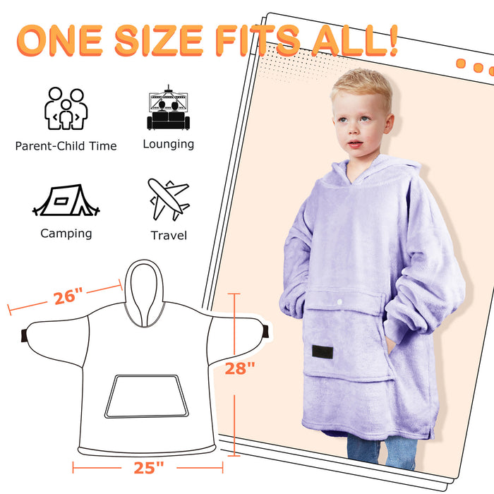 Children All Season Fleece Oversized Hoodie Blanket