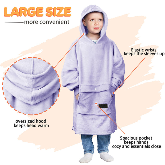 Children All Season Fleece Oversized Hoodie Blanket