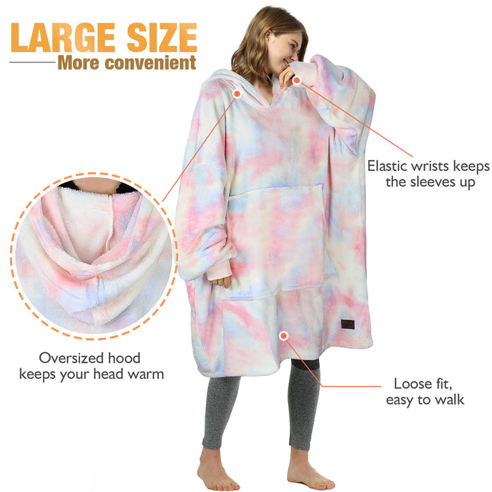 Playful Patterns All Season Oversize Hoodie Blanket