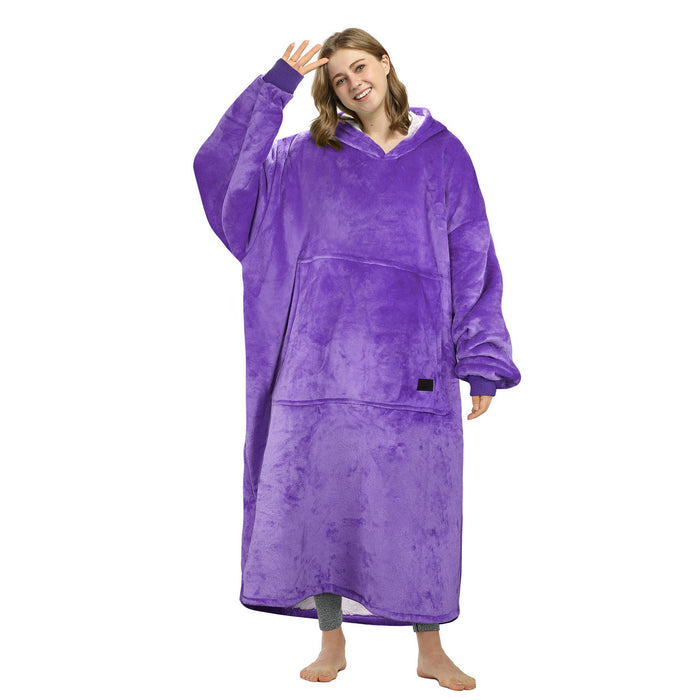 Extra Long Sherpa Oversize Hoodie Blanket