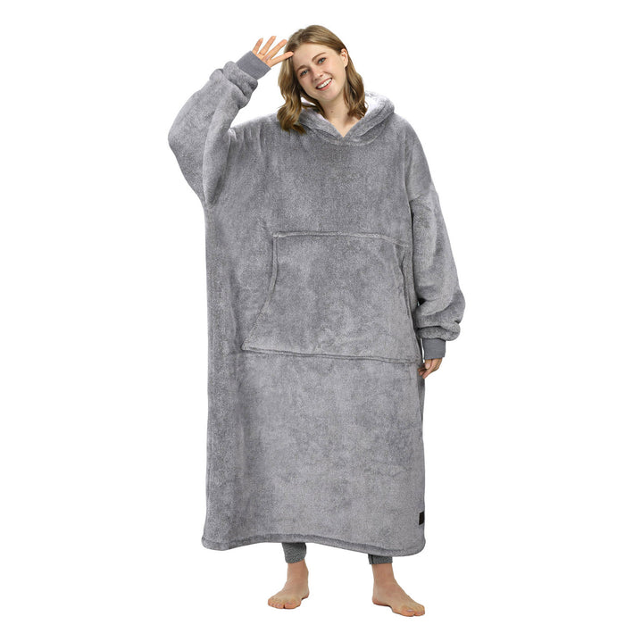 Extra Long Sherpa Oversize Hoodie Blanket