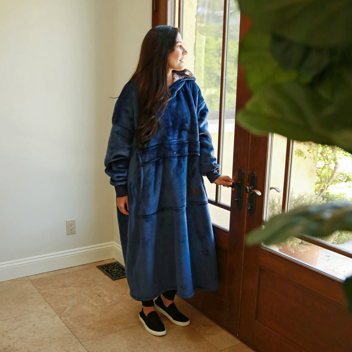 Extra Long Sherpa Oversize Hoodie Blanket