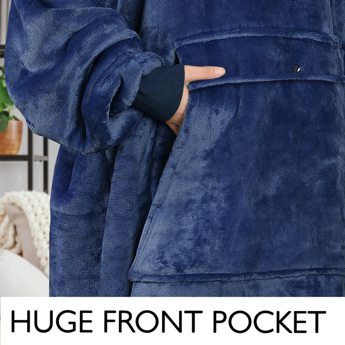 Extra Long Sherpa Oversize Hoodie Blanket