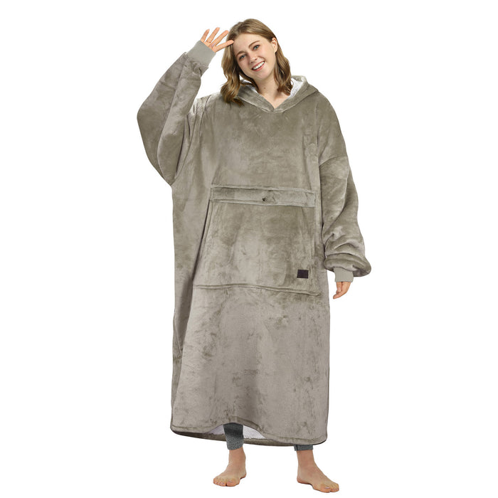 Extra Long Sherpa Oversize Hoodie Blanket