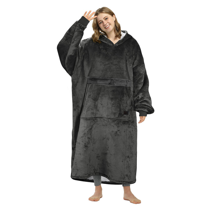 Extra Long Sherpa Oversize Hoodie Blanket