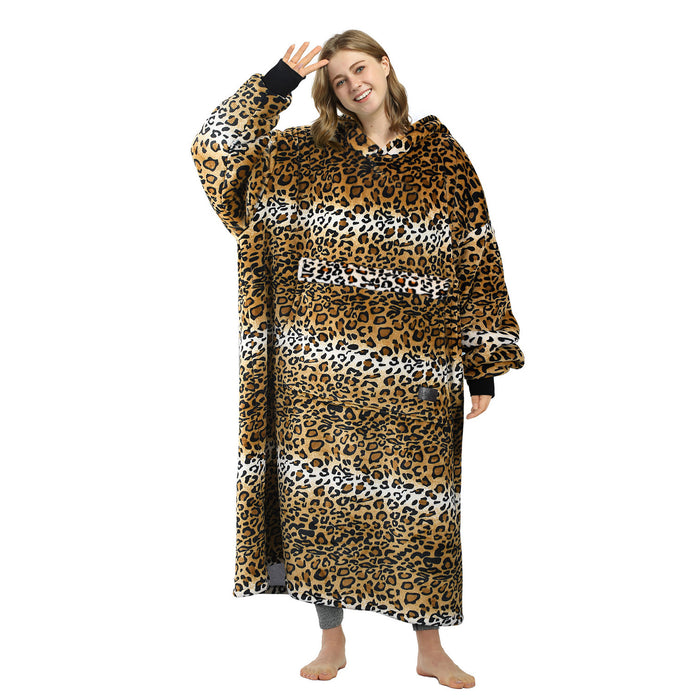 Extra Long Sherpa Oversize Hoodie Blanket