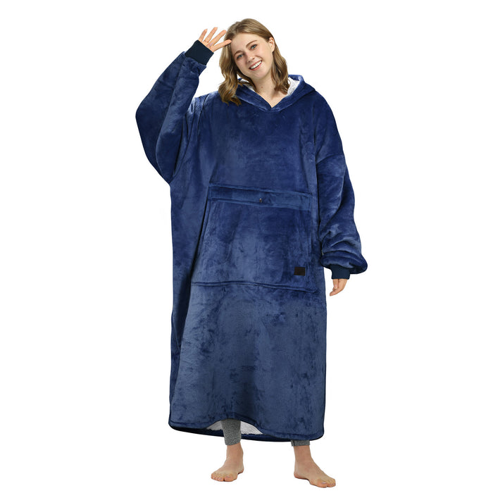 Extra Long Sherpa Oversize Hoodie Blanket