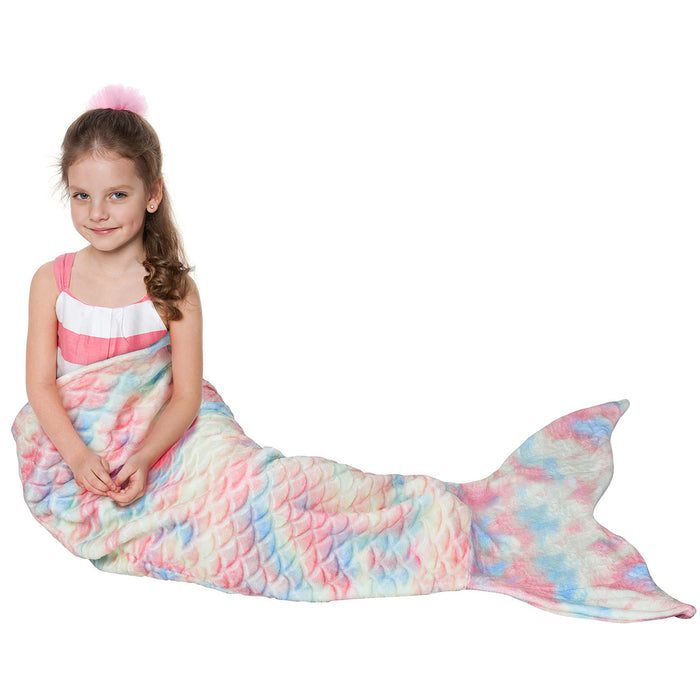 Flannel Mermaid Tail Blanket