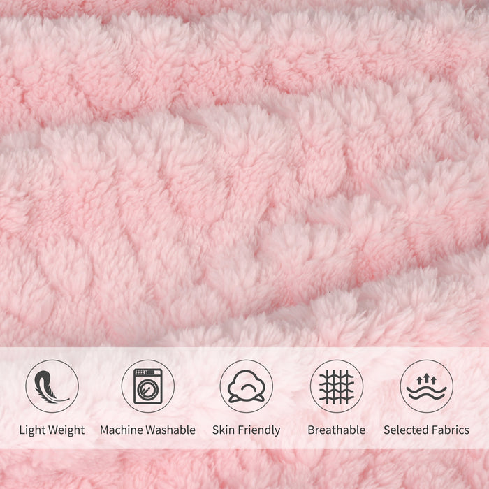Fleece Lightweight Blanket Poncho with Pocket