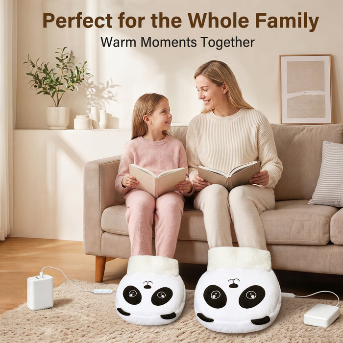 Catalonia Plush Foot Warmer, Sherpa Lined Cozy Winter Feet Sock Warmer for Indoor Use