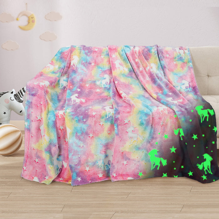 Glow in The Dark Fleece Throw Blankets