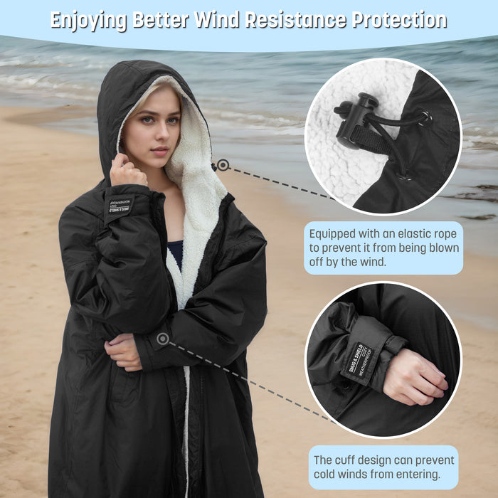 Lightweight Windproof Waterproof Warm Swim Parka