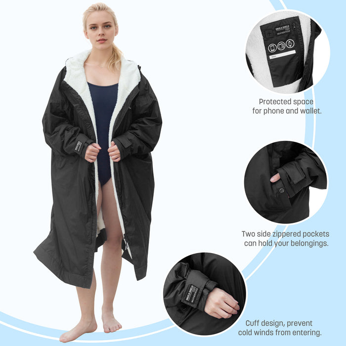Lightweight Windproof Waterproof Warm Swim Parka