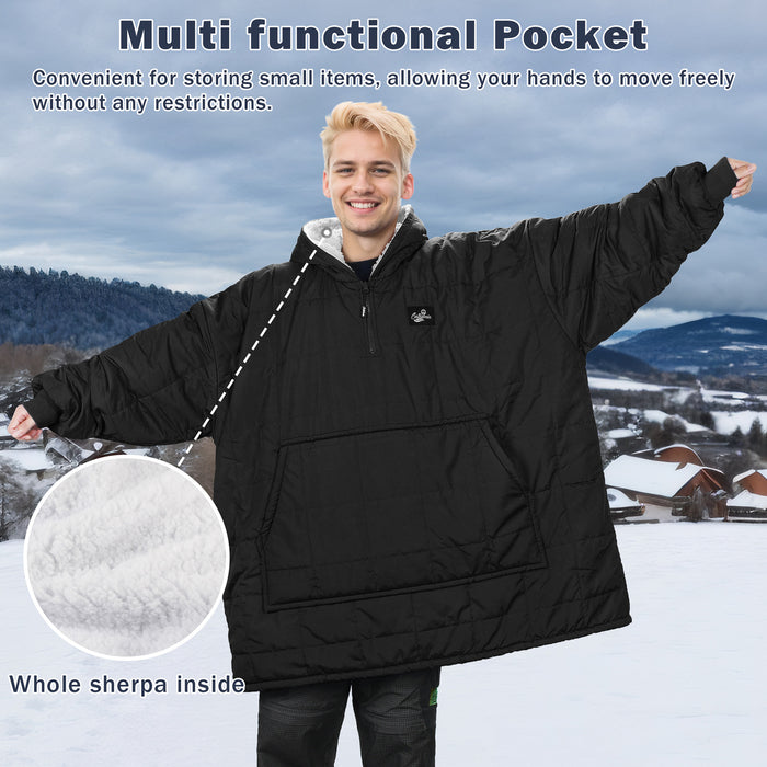 Outdoor Water Repellent Oversized Hoodie Blanket