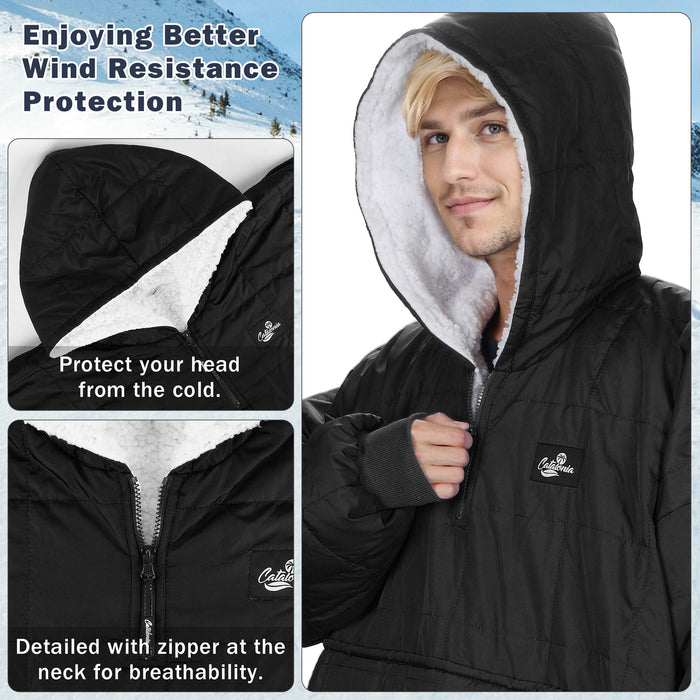 Outdoor Water Repellent Oversized Hoodie Blanket