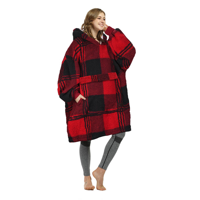 Fluffy Sherpa Oversize Hoodie Blanket