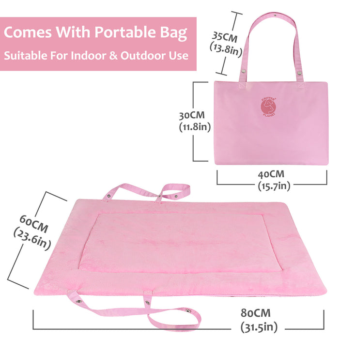 Reversible Dog Travel Mat Waterproof Soft Portable