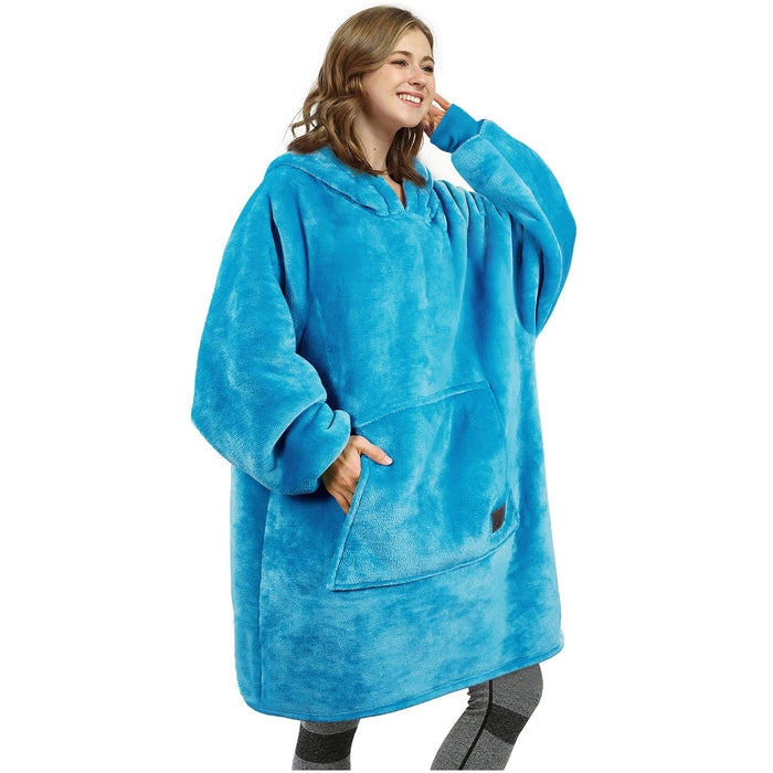 Classic Sherpa Fleece Oversized Hoodie Blanket