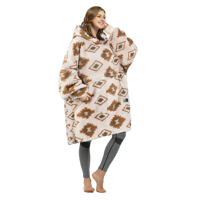 Fluffy Sherpa Oversize Hoodie Blanket