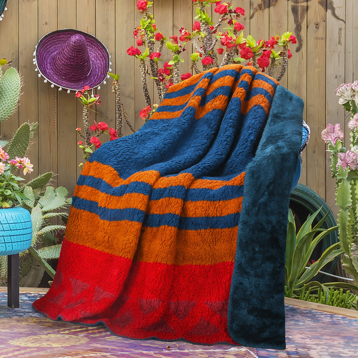 Southwest Inspired Sherpa Throw Blanket