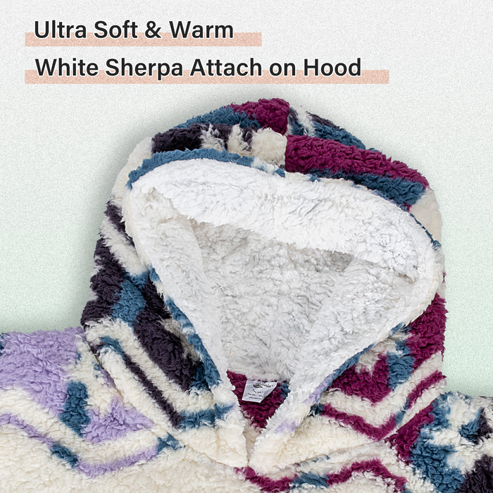 Fluffy Sherpa Oversize Hoodie Blanket