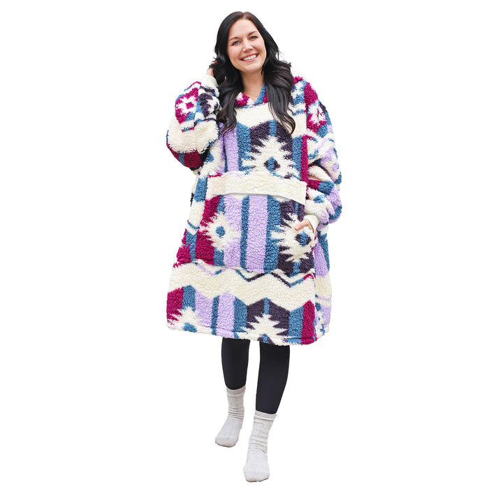 Fluffy Sherpa Oversize Hoodie Blanket