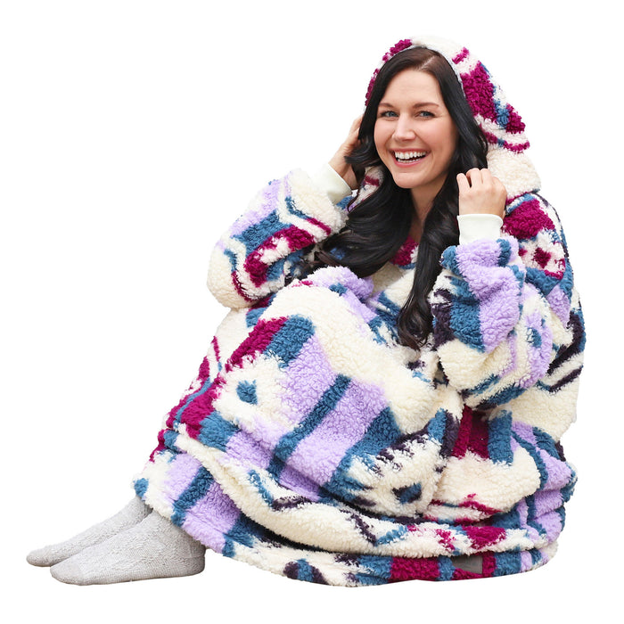 Fluffy Sherpa Oversize Hoodie Blanket