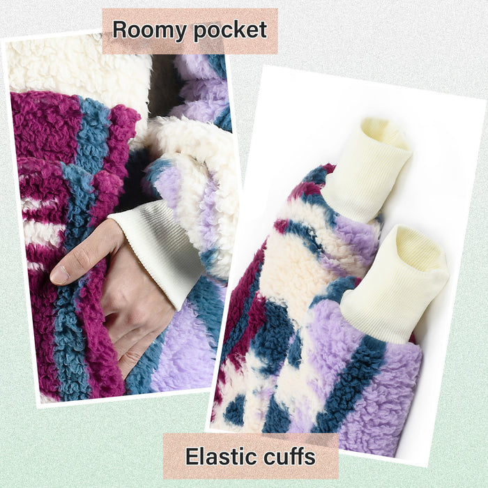 Fluffy Sherpa Oversize Hoodie Blanket