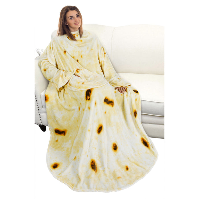 Tortilla Fleece Wearable Blanket with Sleeves — Catalonia Fashion