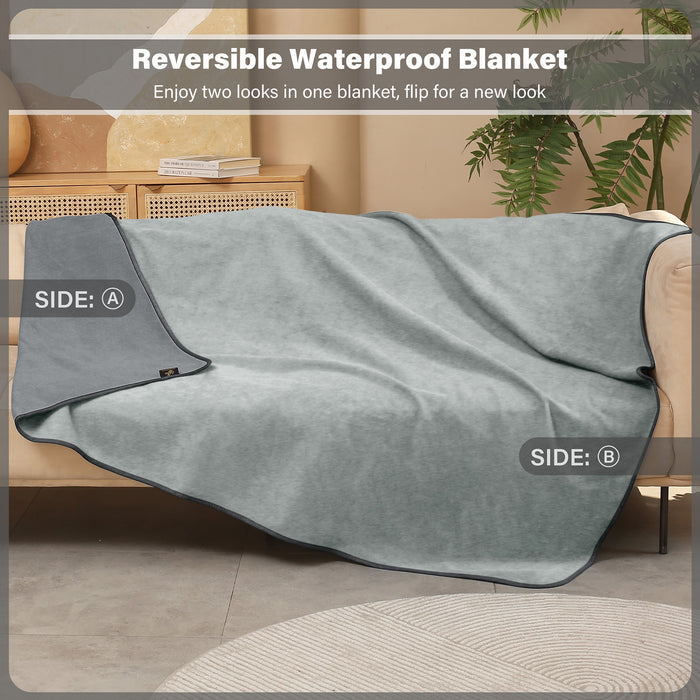 Reversible Polar Fleece Waterproof Blanket