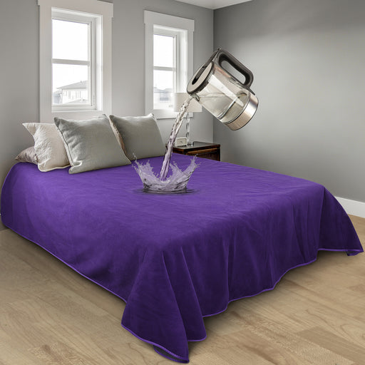 BOURINA Plaid en flanelle légère et confortable en microfibre de couleur unie, jeté (amande, 127 x 152 cm BOURINA Plaid en flanelle légère et confortable en microfibre de couleur unie, jeté (amande, 127 x 152 cm
