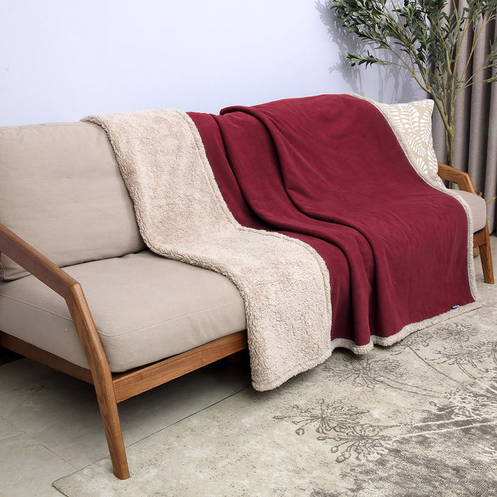 Sherpa Polar Fleece Waterproof Blanket