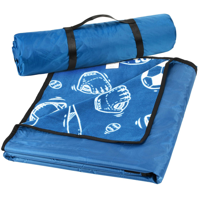 Portable Polar Fleece Waterproof Stadium  Blanket
