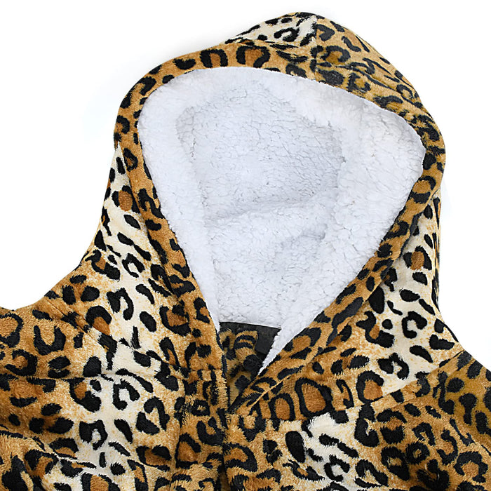 Fleece Bathrobe with Hood