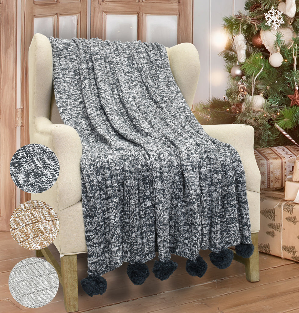 Sweater Knitting Sherpa Blanket — Catalonia Fashion